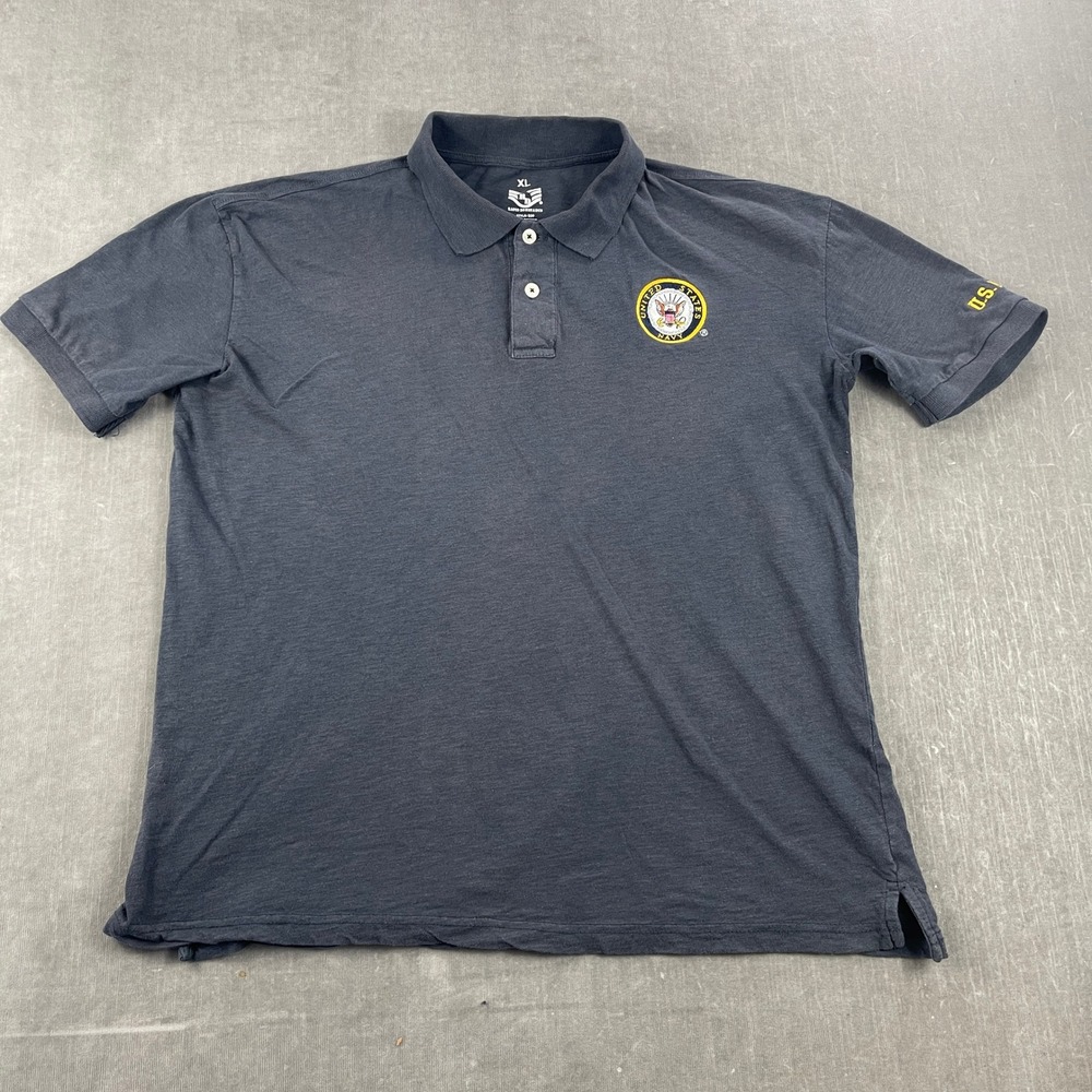 US Navy Rapid Dominance Men X-Large Gray Polo Shirt Embroidered S20